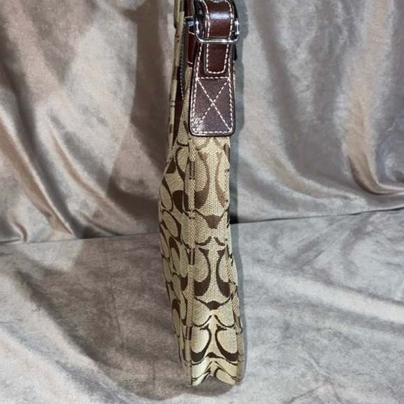 COACH 6045 Signature Canvas Half Moon Handbag - Brown Y2K - Picture 13 of 16